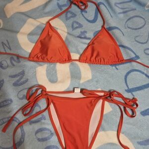 Vibrant Orange Bikini Set